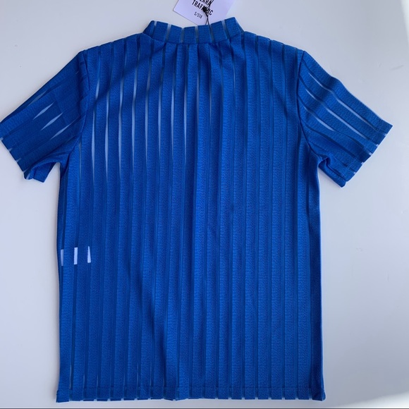 Zara Blue See Through Shirt - Picture 5 of 7